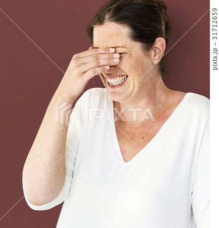 A Caucasian Woman is Smiling 31712659