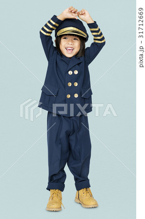 Little boy with pilot dream job smiling Little boy with pilot dream job smiling 31712669