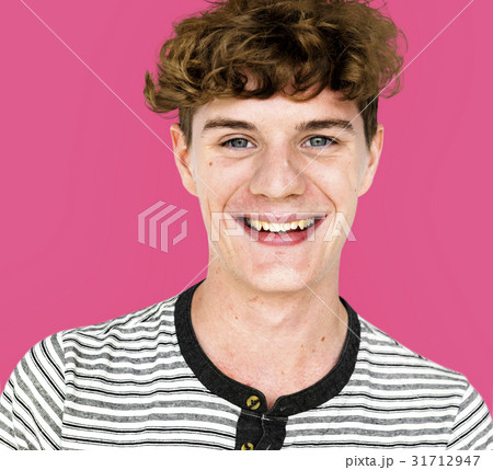 Young Adult with Smile Face Cheerful Studio Portrait Young Adult with Smile Face Cheerful Studio Portrait 31712947
