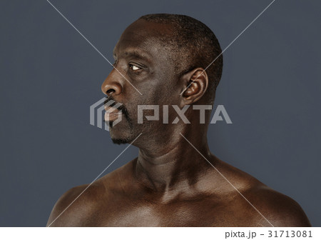 Adult Man Serene Face Expression Studio Portrait Adult Man Serene Face Expression Studio Portrait 31713081