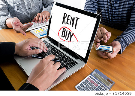 Buy not rent concept. Choosing renting Buy not rent concept. Choosing renting 31714059