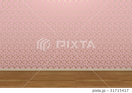部屋の壁 ピンク のイラスト素材