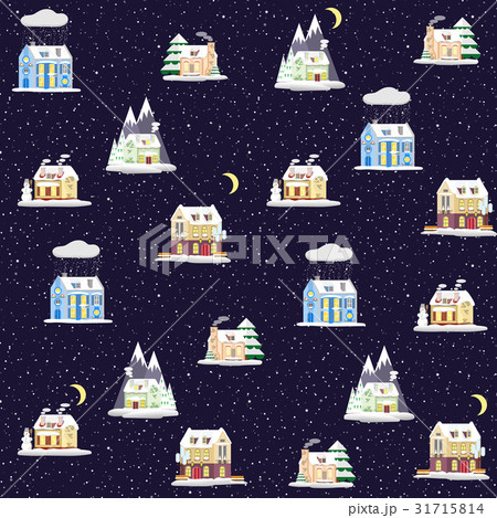 Seamless pattern with decorative colorful houses Seamless pattern with decorative colorful houses 31715814