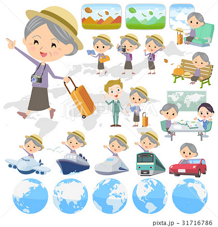Purple clothes grandmother travel Purple clothes grandmother travel 31716786