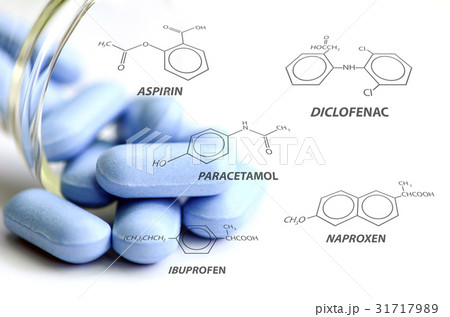 Blue caplets and some chemical structure. Blue caplets and some chemical structure. 31717989