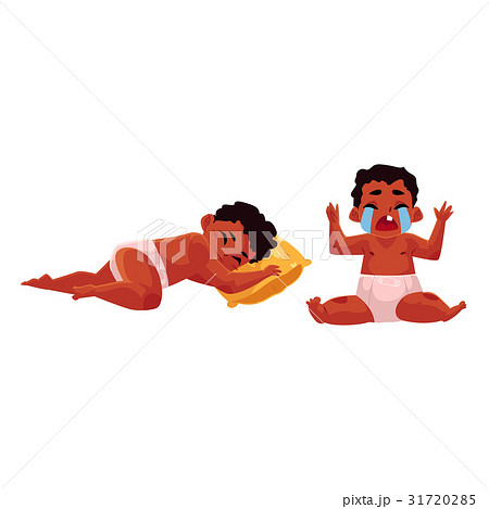 Little black, African American baby sleeping Little black, African American baby sleeping 31720285