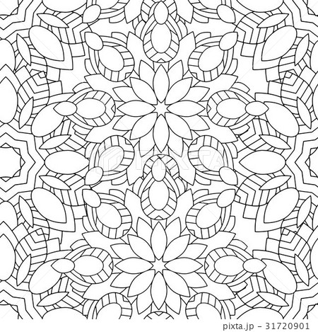 Doodles mandala seamless pattern 31720901