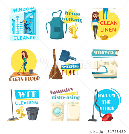 House or room cleaning vector flat desing 31723489