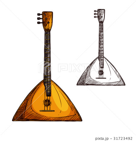 Vector sketch balalaika guitar musical instrument 31723492