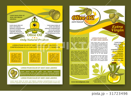 Olive oil extra virgin product vector posters set 31723496