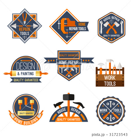 Vector icons set of home repair work tools 31723543