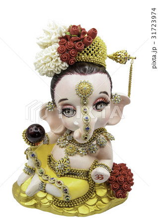 Hindu God Ganesha thai dress. isolate Hindu God Ganesha thai dress. isolate 31723974