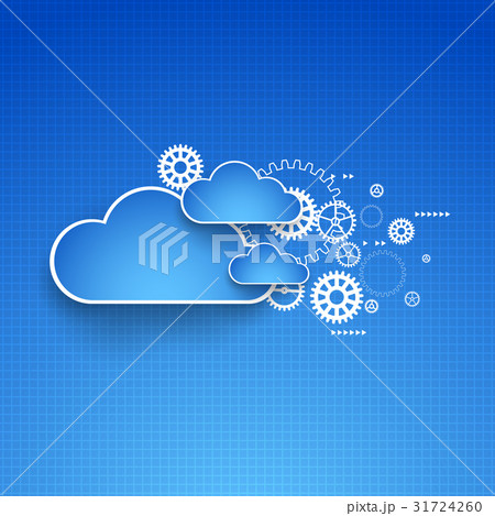 Cogwheel cloud theme. Vector illustration 31724260