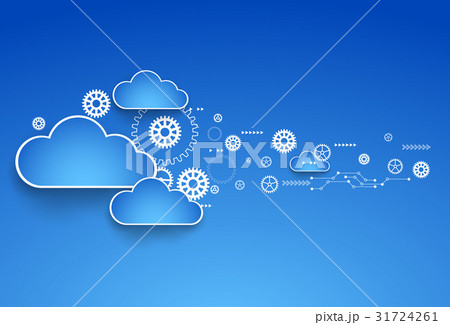Cogwheel cloud theme. Vector illustration 31724261