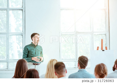 Speaker at Business Meeting in the conference hall Speaker at Business Meeting in the conference hall 31726063