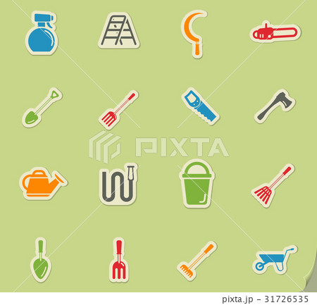 Garden tools simply icons 31726535