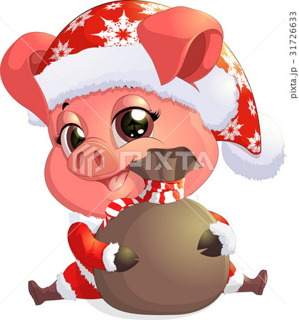 Pig in santa costume Pig in santa costume 31726633