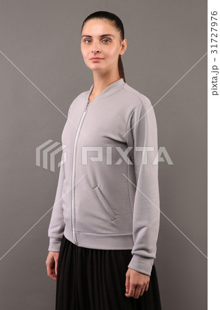 Girl wearing sweatshirt, mock-up Girl wearing sweatshirt, mock-up 31727976