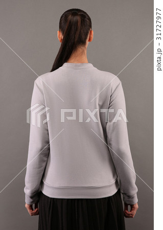 Girl wearing sweatshirt, mock-up Girl wearing sweatshirt, mock-up 31727977