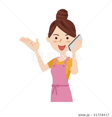 若い主婦　携帯電話 31728417