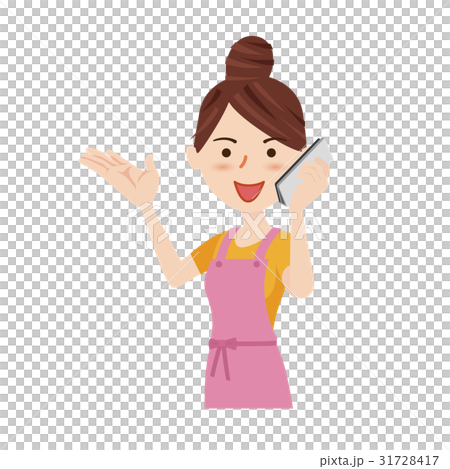 若い主婦　携帯電話 31728417
