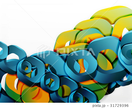 Geometric abstract background, cut chain shapes or 31729396