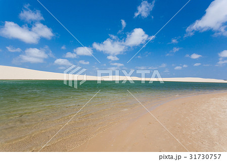 White sand dunes panorama from Lencois, Brazil White sand dunes panorama from Lencois, Brazil 31730757
