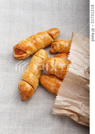 sausage dough, homemade cakes, top view 31731218