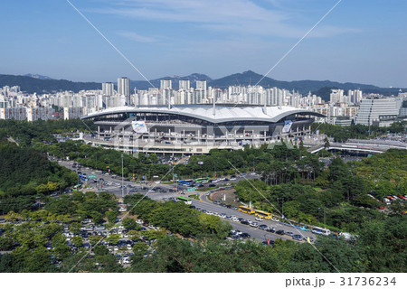 上岩洞 ソウル 風景の写真素材