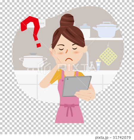 若い主婦　キッチン 31742079