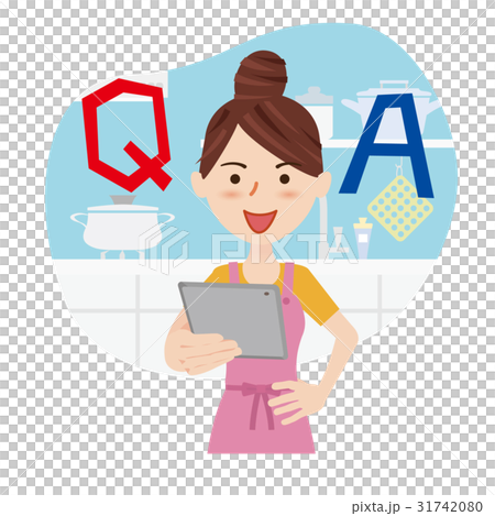 若い主婦　キッチン 31742080