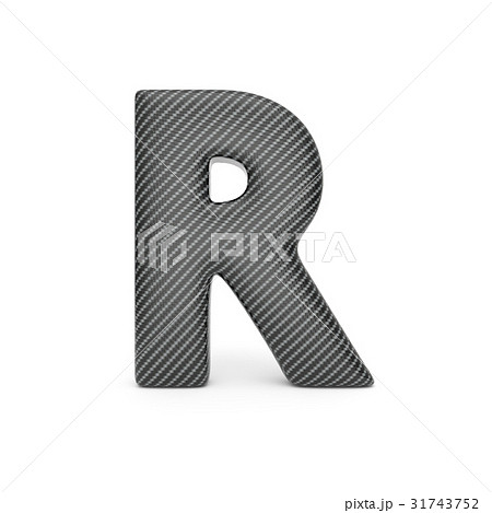 Alphabet made of Carbon fiber, letter R. Alphabet made of Carbon fiber, letter R. 31743752