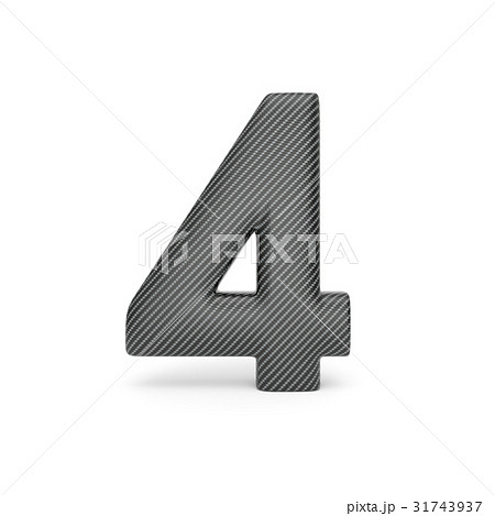 Number 4, Alphabet made of Carbon fiber.  31743937