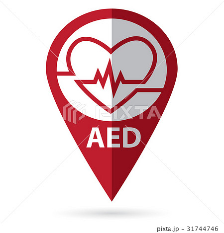 defibrillator symbol with location icon 31744746