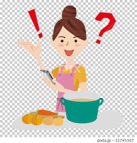 Young lady kitchen 31745307