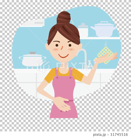 Young housewife kitchen 31745516