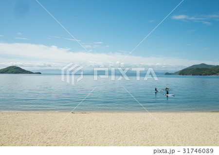 小豆島 香川県 オリーブビーチの写真素材