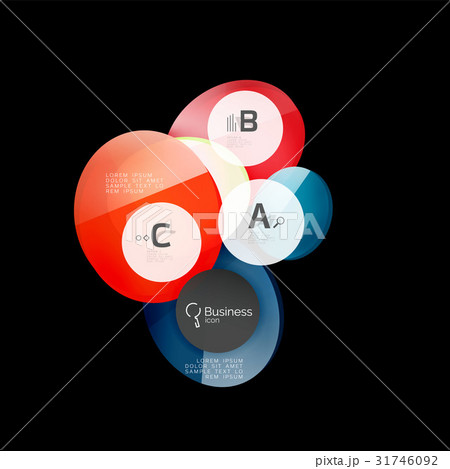 Glossy glass circle banner design template Glossy glass circle banner design template 31746092