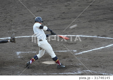 左バッターの写真素材