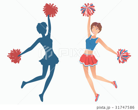 Dancing girl silhouette. Dancing girl silhouette. 31747586