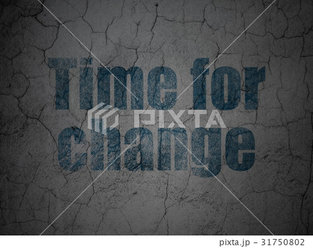 Timeline concept: Time For Change on grunge wall 31750802