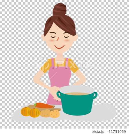 若い主婦　キッチン 31751069