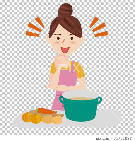Young housewife kitchen Young housewife kitchen 31751087