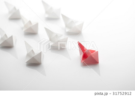 Leadership concept using paper ship Leadership concept using paper ship 31752912