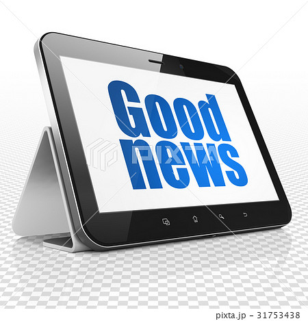 News concept: Tablet Computer with Good News on News concept: Tablet Computer with Good News on 31753438