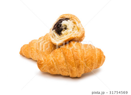 Croissant with chocolate 31754569