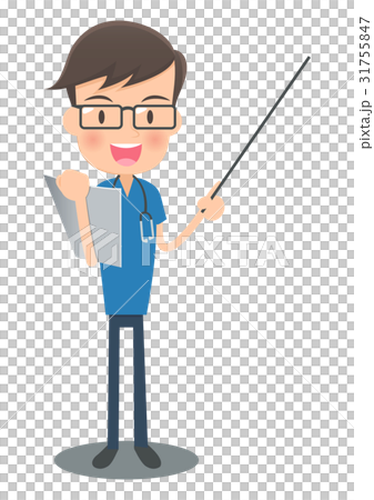 A blue surgical cloth doctor who has a file and explained with a command stick A blue surgical cloth doctor who has a file and explained with a command stick 31755847