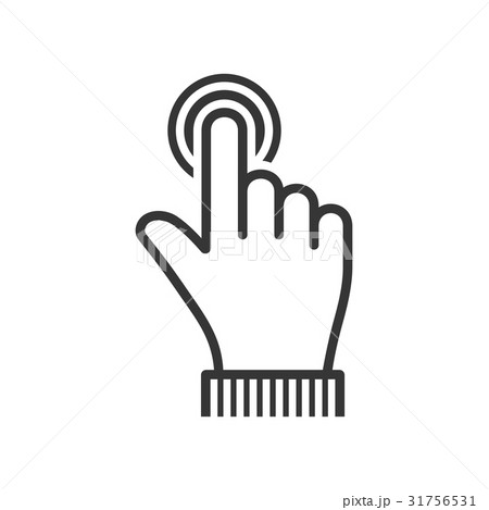 Finger Touch Icon on White Background. Vector 31756531