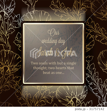 Invitation card, background with luxury gold frame Invitation card, background with luxury gold frame 31757142