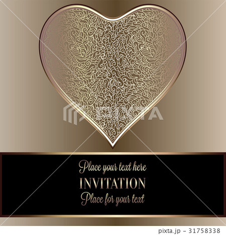 Romantic background with vintage frame 31758338